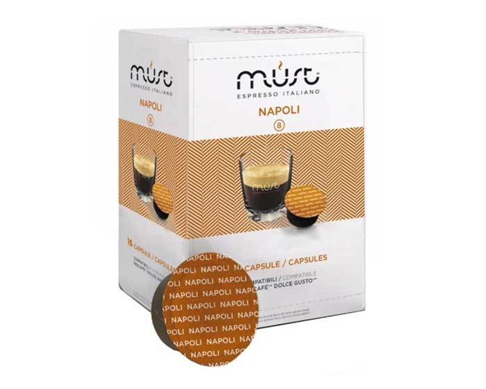 Кофе в капсулах Must Napoli, 16 капсул для кофемашин Dolce Gusto