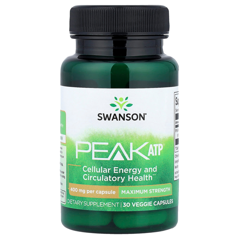 Swanson Vitamins, Peak ATP®, 400 мг, 30 растительных капсул