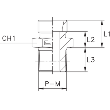 Штуцер FC DL18 NPT 3/4 (корпус)