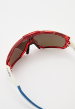 Спортивные очки 720armour Mars / Glossy Rubylith / Matte White Temple / Champion Gold Ti Lens