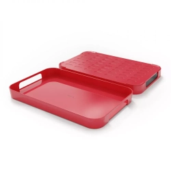 Поднос для сервировки 51x33см Trebonn Serveware красный