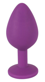 Маленькая фиолетовая пробка с фиолетовым кристаллом ONJOY Silicone Collection (Цвет: фиолетовый)