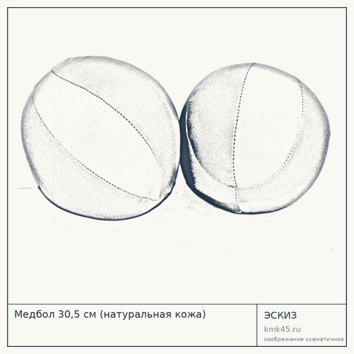 Медбол 30,5 см (натуральная кожа) — от 1 700 ₽