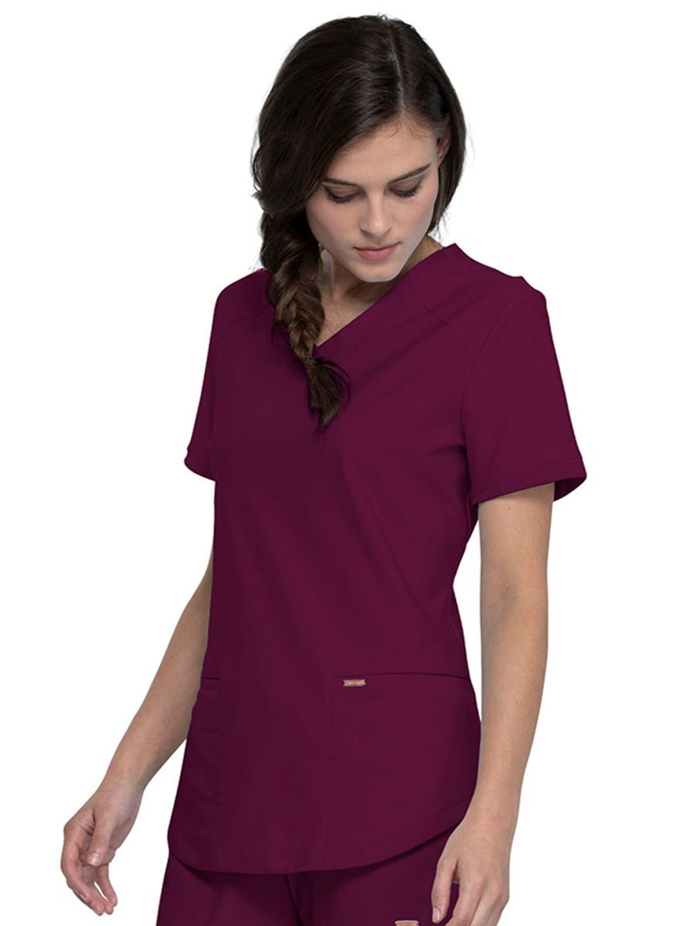 Топ медицинский женский Cherokee CK840, винный, 2XL