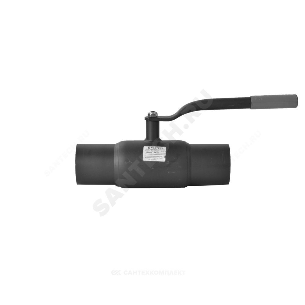 Кран шаровой сталь 11с67п Ду 40 Ру40 п/привар L=250мм FORTECA 182.1.040.040