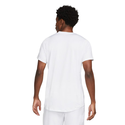 Мужское теннисное поло Nike Men's Court Dri-Fit Advantage Polo - white/black