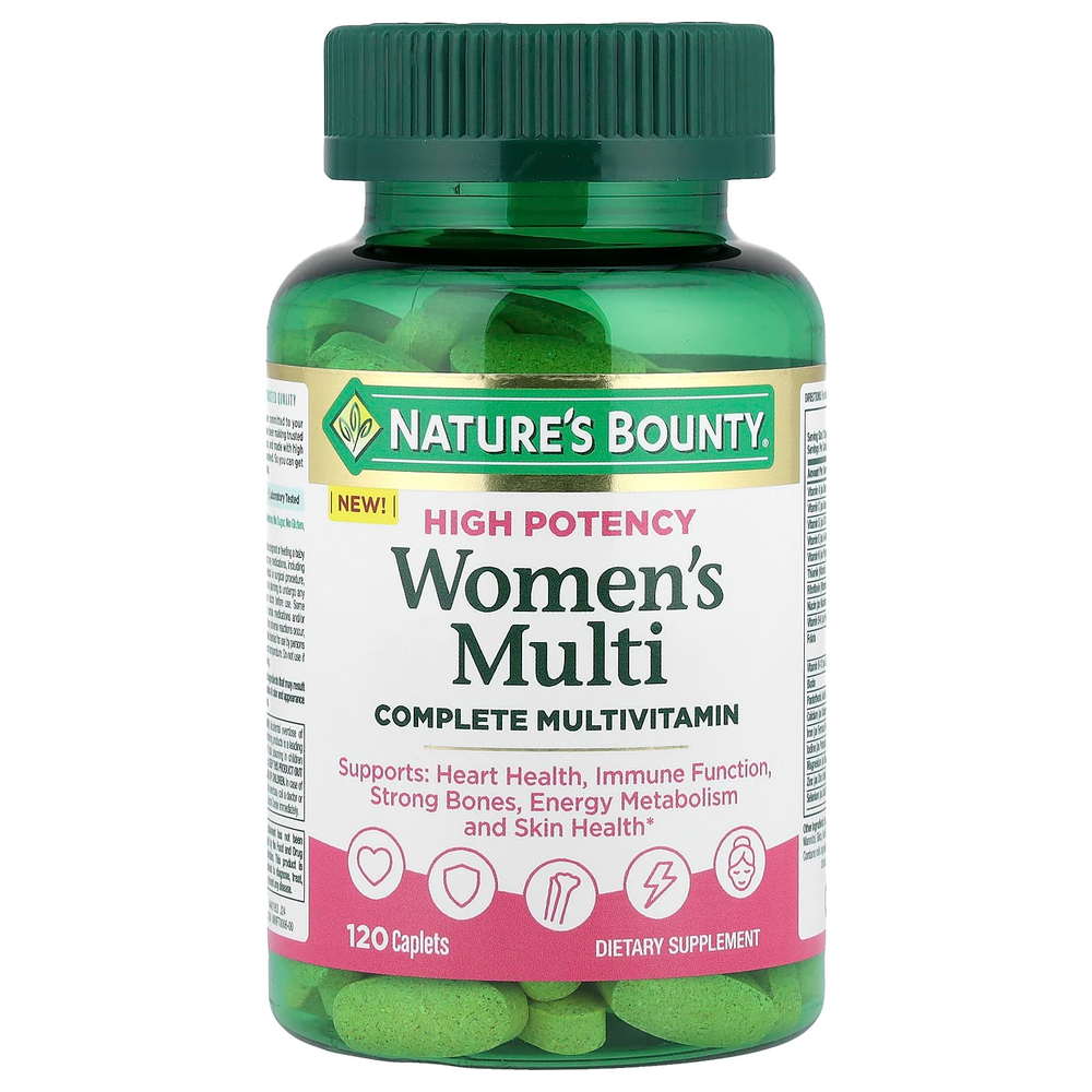 Nature's Bounty, Multi, полноценный мультивитаминный комплекс для женщин, высокая эффективность, 120 капсул