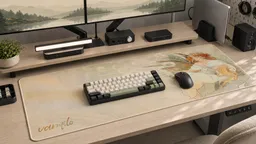 Коврик Varmilo Mucha Biscuits XL на современном рабочем столе