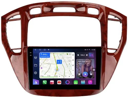 Магнитола для Toyota Highlander 1 XU20 / Kluger / 2000-2007 - FarCar S500-TS20 монитор 9.5" 2K QLED на Android 14, Быстрейшая, CarPlay, 4G SIM-слот