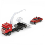 Игрушка автотрейлер инерционный с машинками, W2215-7A