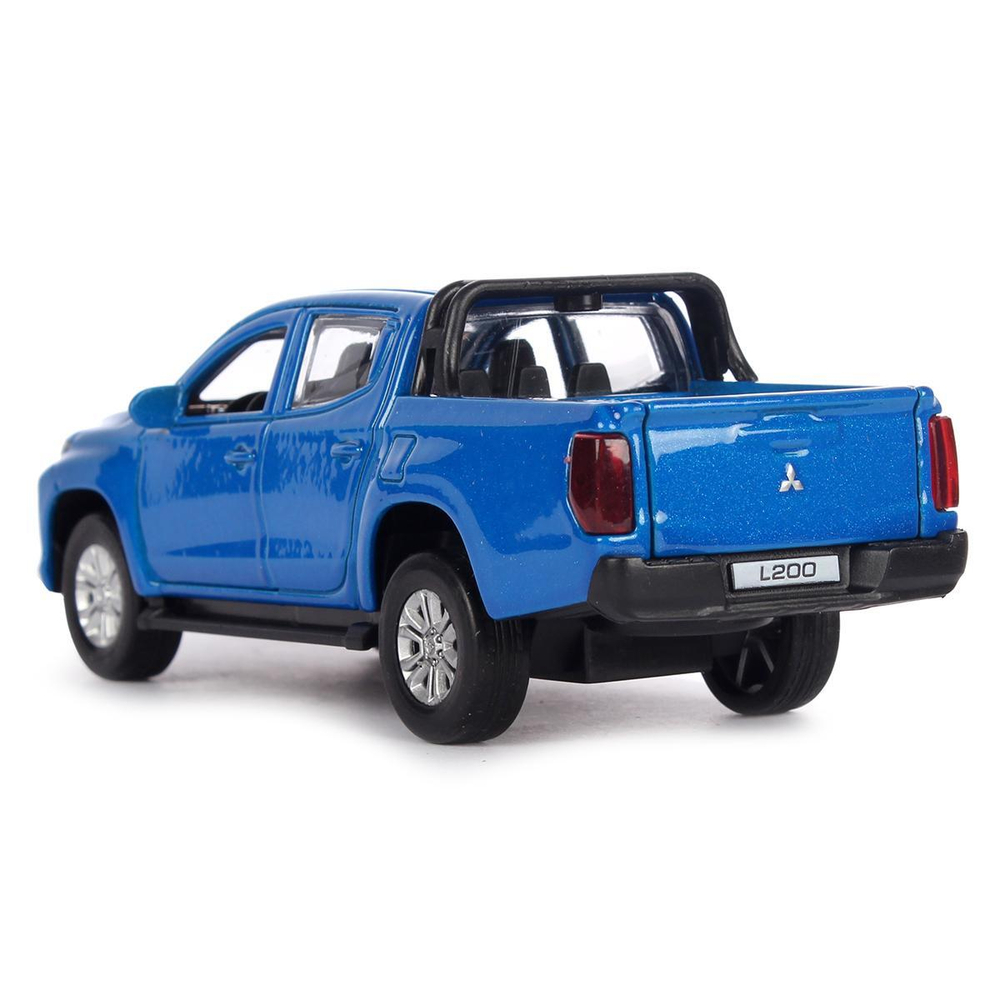 Модель ин. мет. "Mitsubishi L200" 13см, двери, багаж, синий, коробка L200-12-BU (Технопарк)