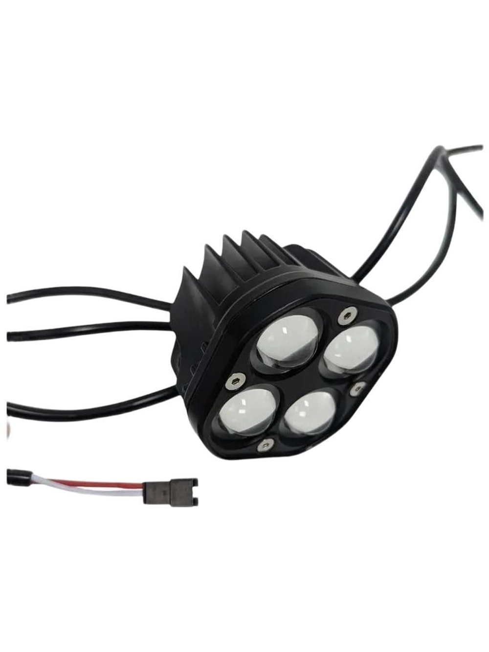 Фара 12v!!! 4 линзы провод 220см разъем 2pin для электровелосипедов