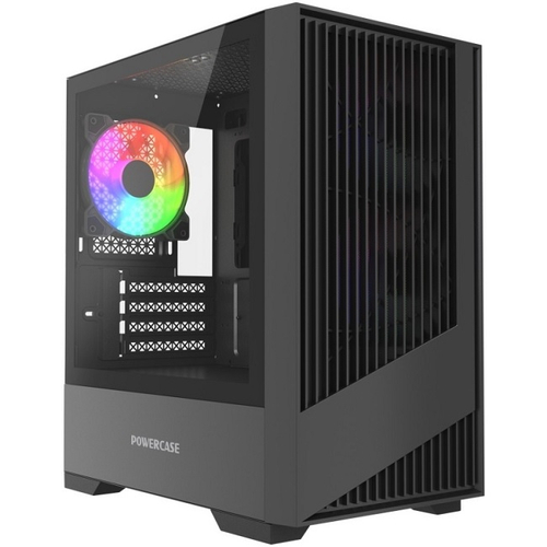 Корпус Mini-Tower PowerCase Mistral Micro A12B FRGB, Micro-ATX, Black (CMMA12B-L3)