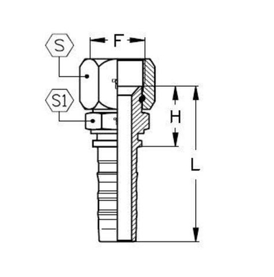 Фитинг DN 25 JIC (Г) 1.5/8 CS