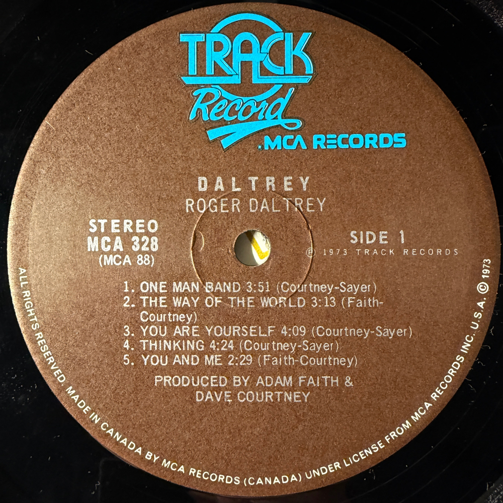 Roger Daltrey ‎– Daltrey (Канада 1973г.)