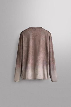 ZARA ФУТБОЛКА ИЗ ВЫСОКОТЕХНОЛОГИЧНОЙ ТКАНИ ДЛЯ БЕГА, БОРДОВЫЙ