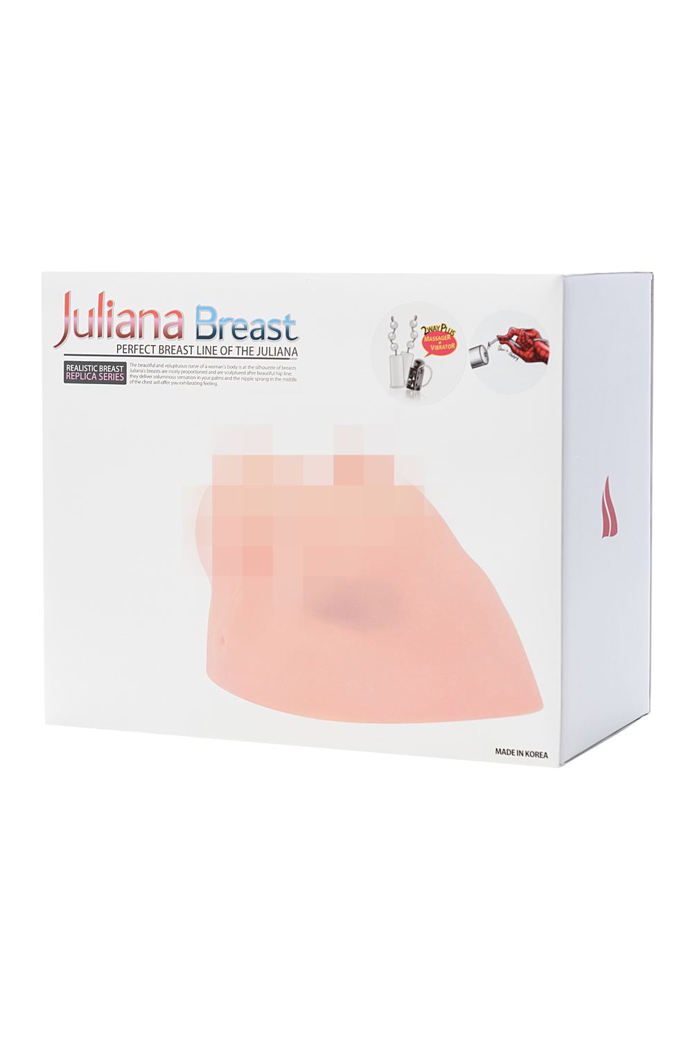 Мастурбатор реалистичный Kokos Juliana Breast с вибрацией и ротацией телесный 20 см
