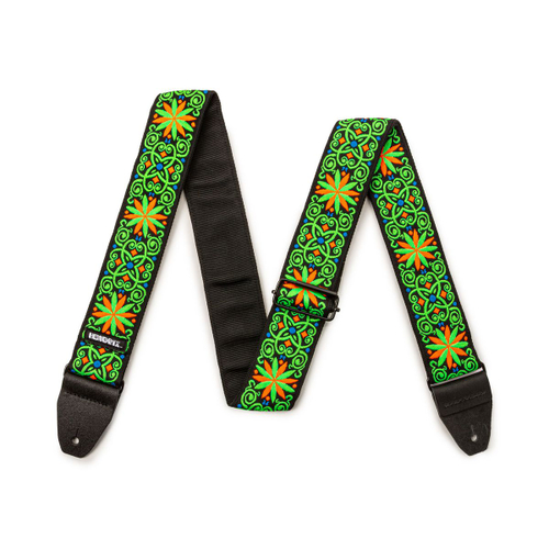 Dunlop JH26 Hendrix Backlight Fillmore Green ремень для гитары дизайнерский, ширина 2,5"