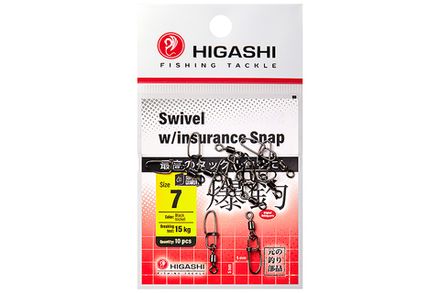 Набор HIGASHI Rolling swivel w/Insurance snap YM-3006 (set-5 pacs) #7