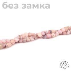 Нить бусин куб с огранкой 4 мм Опал