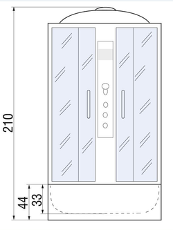 Душевая кабина RIVER DESNA 90/44 МТ 90x90x210 10000002157 Универсальная Четверть круга