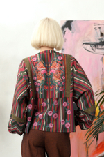 Blouse "Blackberry. Foxes in peonies"