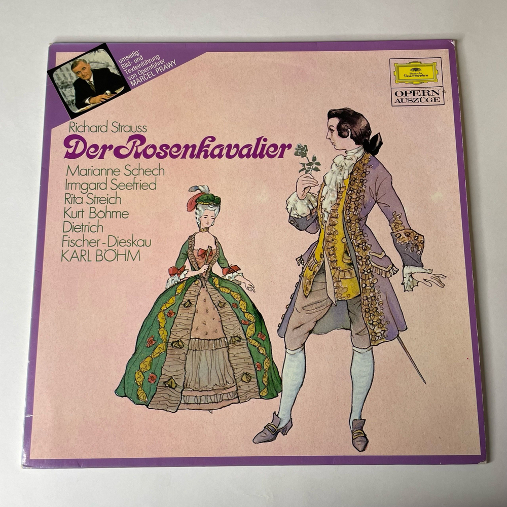 Винтажная виниловая пластинка LP Richard Strauss Штраус , Karl Bohm, Der Rosenkavalier Опера Кавалер Розы (Германия 1974) Deutsche Grammophon