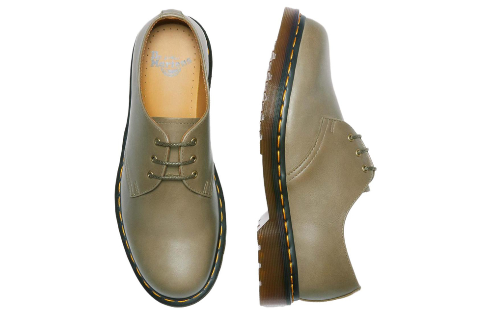 Dr.Martens 1461 Leather Casual Leather Shoes Men"s Olive