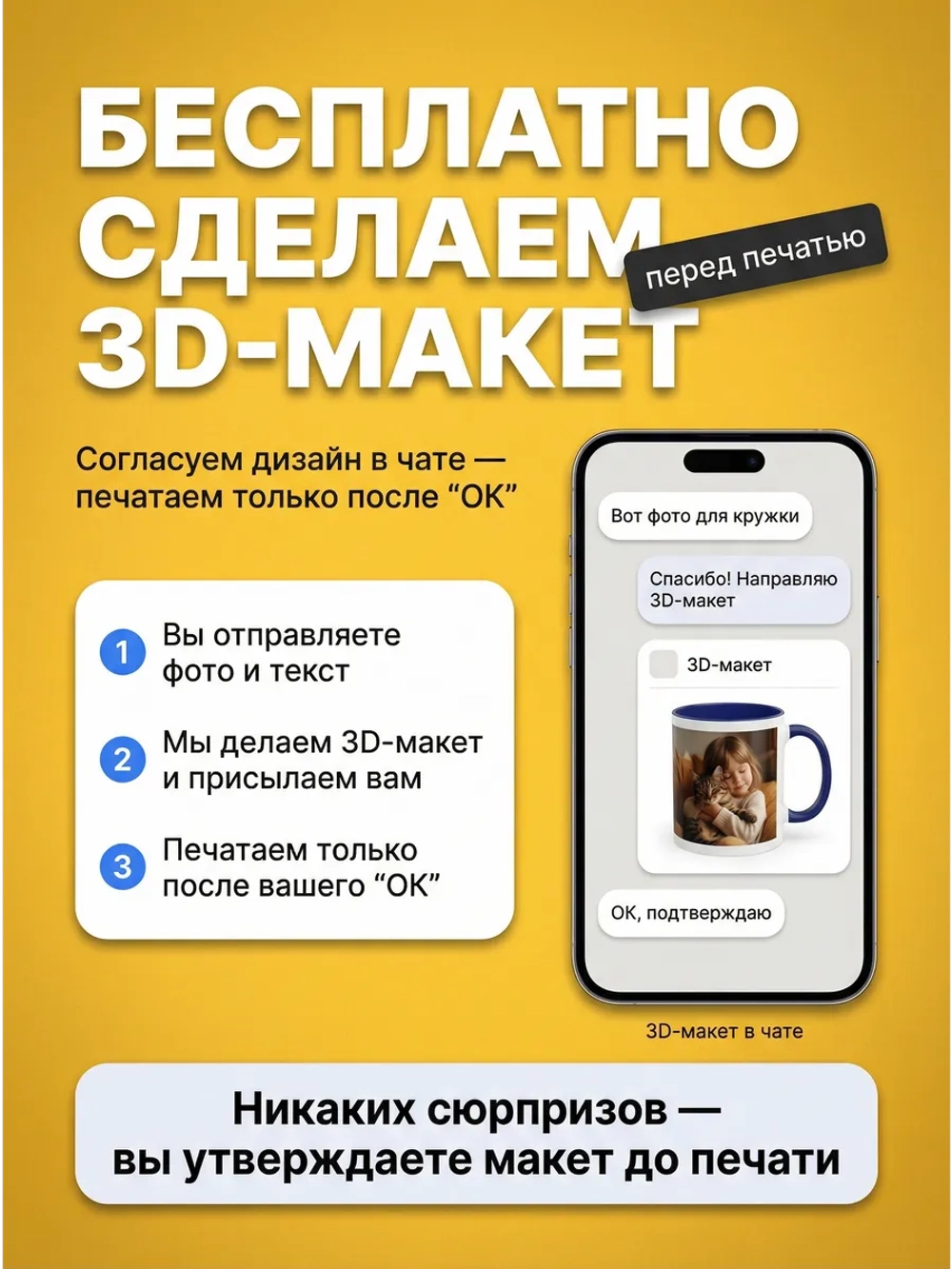 Кружка цветная с Вашим фото, надписью или принтом на заказ