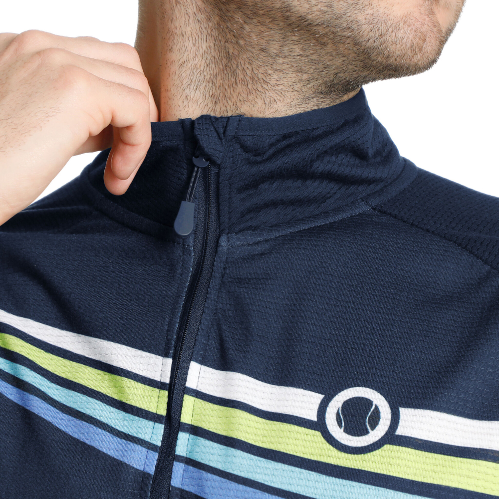 Мужское теннисное поло Tennis-Point Long Sleeve Special Edition Men - Dark Blue, Multicoloured