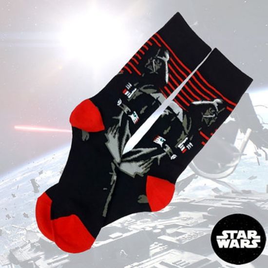Носки Star Wars "Дарт Вейдер", р-р 36-40 (черный, красные полосы)