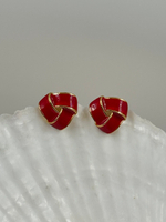 Серьги с красной эмалью Avon