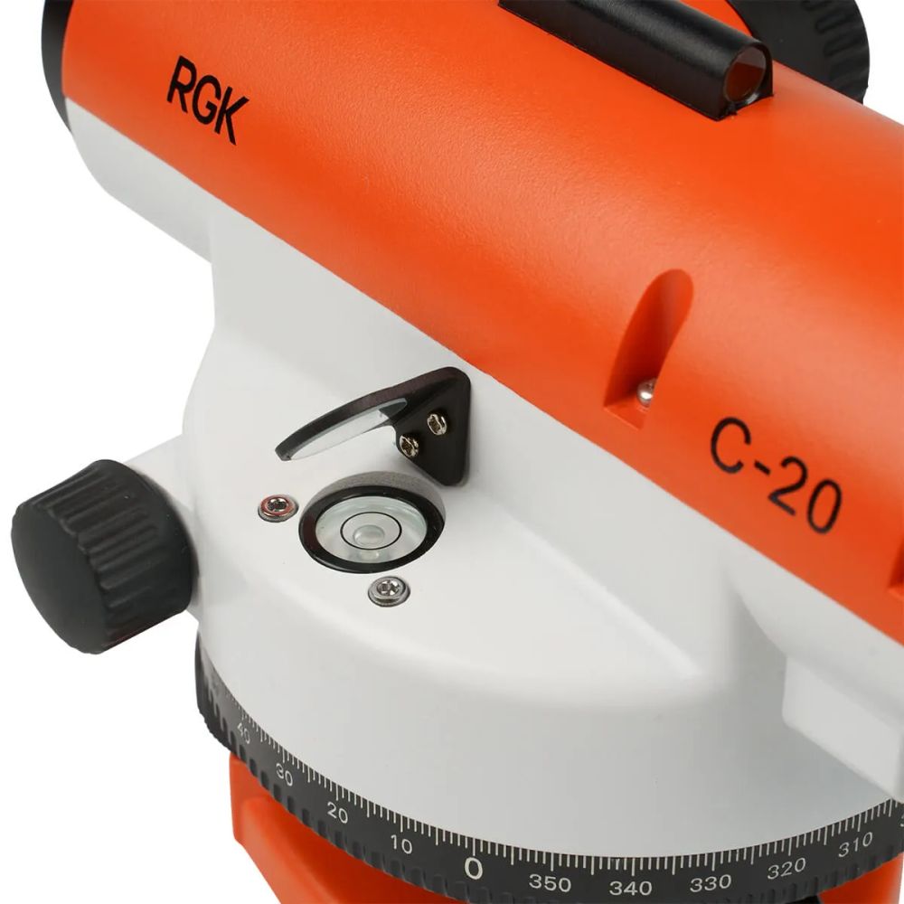 Комплект оптический нивелир RGK C-20 + штатив S6-N + рейка AMO S3, RGK