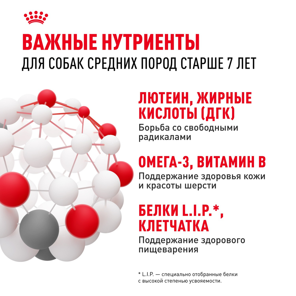 Royal Canin Medium Adult 7+ Медиум Эдалт Корм сухой для взрослых собак средних размеров от 7 лет и старше 15кг