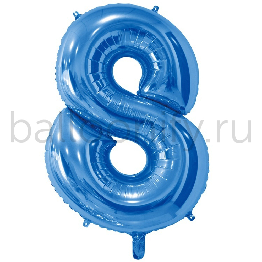 Шар ЦИФРА 8 Blue 26" 66 см