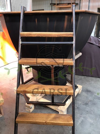 Банный чан на подставке (печь с водяной рубашкой) для 8-10 человек AISI 430 2мм