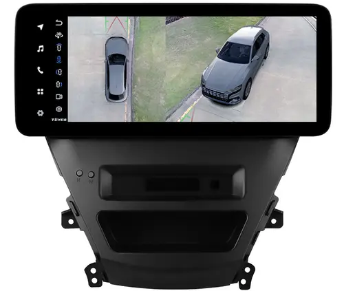 Магнитола для Hyundai Elantra 5 MD 2013-2015 (перенос БК вниз) - Teyes LUX ONE 360 монитор 12.3" 2K QLED на Android 10, Быстрая, CarPlay, 4G SIM-слот, 4 камеры в комплекте
