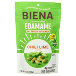 BIENA, хрустящие обжаренные бобы эдамаме, чили и лайм, 135 г (4,75 унции)
