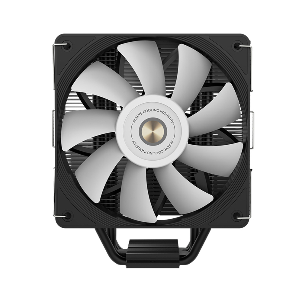 Кулер для CPU Alseye N120, 1х120мм, 4-pin, Al+Cu, черный-белый/ARGB, 800-1800rpm, 73.9CFM, 33.2дБ, 4-PIPE(прямой контакт), TDP 180Вт, INTEL 1700/1200/115x/1366, AMD AM5/AM4/AM3 (AS.01.05.0012)