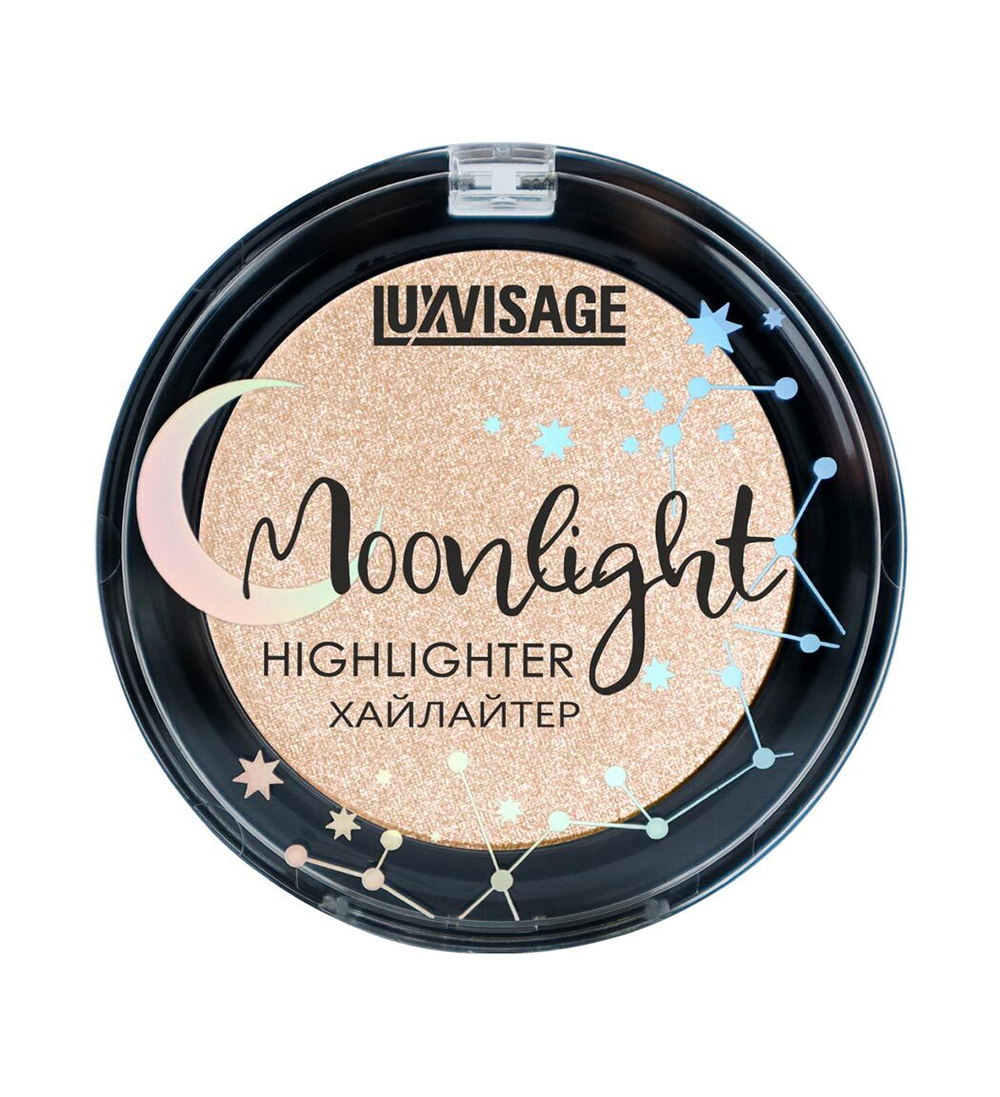 LUX VISAGE Хайлайтер компактный "MOONLIGHT" тон 02 BEIGE GLOW