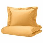 Комплект постельного белья IKEA LUKTJASMIN (ЛЮКТЭСМИН), Односпальный, Желтый, 150x200, 50x80 см