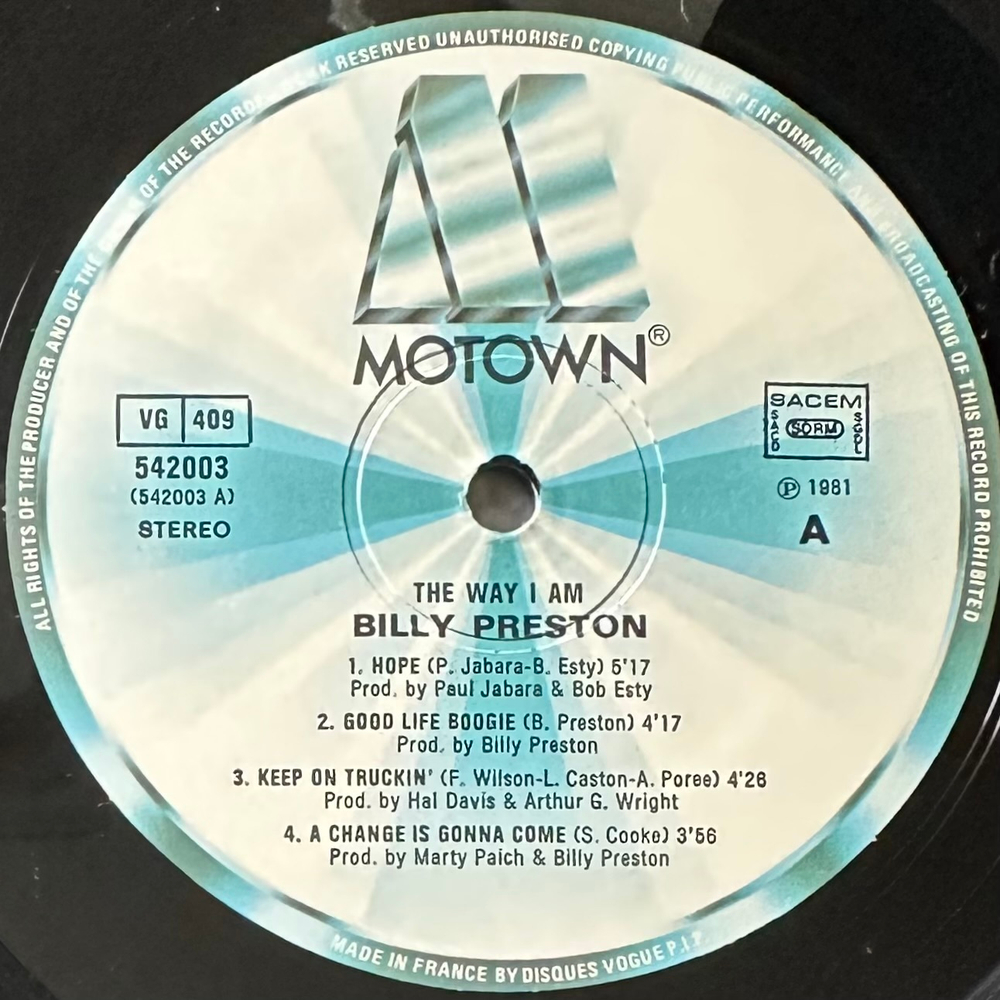 Billy Preston - The Way I Am (Франция 1981г.)
