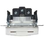 BRITE Розетка 1-местная с заземлением с защитными шторками и крышкой 16А IP44 РСбш10-3-44-БрБ белый IEK