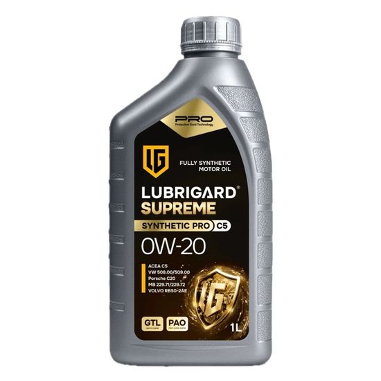 SUPREME SYNTHETIC PRO C5 0W-20 GTL+PAO LUBRIGARD масло