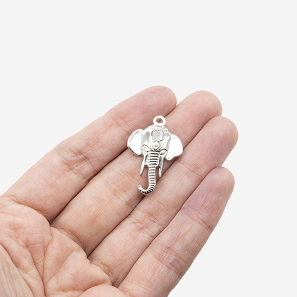 Подвеска "Elephant" 28,2*19,2мм, сталь без покрытия