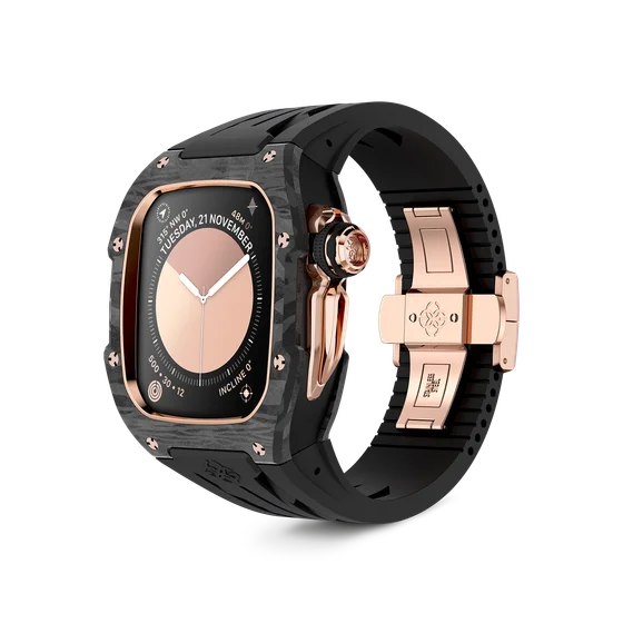 Корпус для Apple Watch RSCIII45 - Розовое золото/Карбон