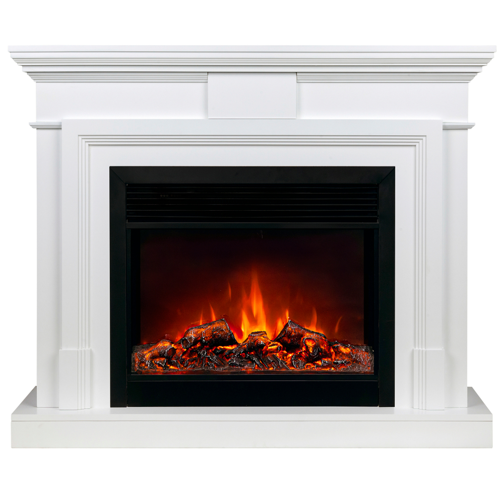 Каминокомплект Real Flame Marco 25,5/26 WT с очагом Moonblaze Deluxe Black