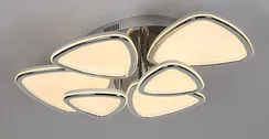 Люстра потолочная светодиодная Rilon 9307/2*3 CR, 204 Вт, хромированная