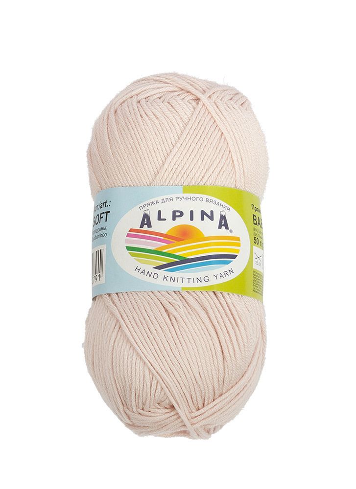Пряжа Alpina Baby Super Soft / уп.10 мот. по 50г, 150м, 04 св.розово-бежевый Пряжа Alpina Baby Super Soft / уп.10 мот. по 50г, 150м, 04 св.розово-бежевый