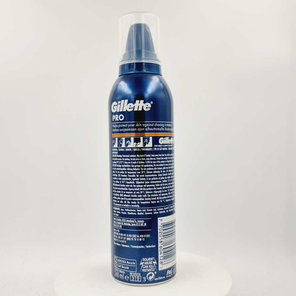 Gillette PRO Sensitive Shave Mousse Пена для бритья для чувствительной кожи, 240 мл
